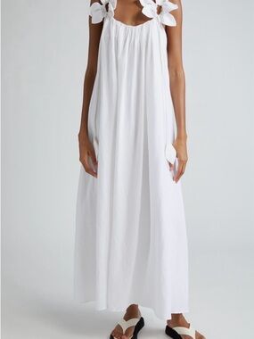 NWT Farm Rio Hot Pink Cotton Tie-Strap Maxi Dress - Large